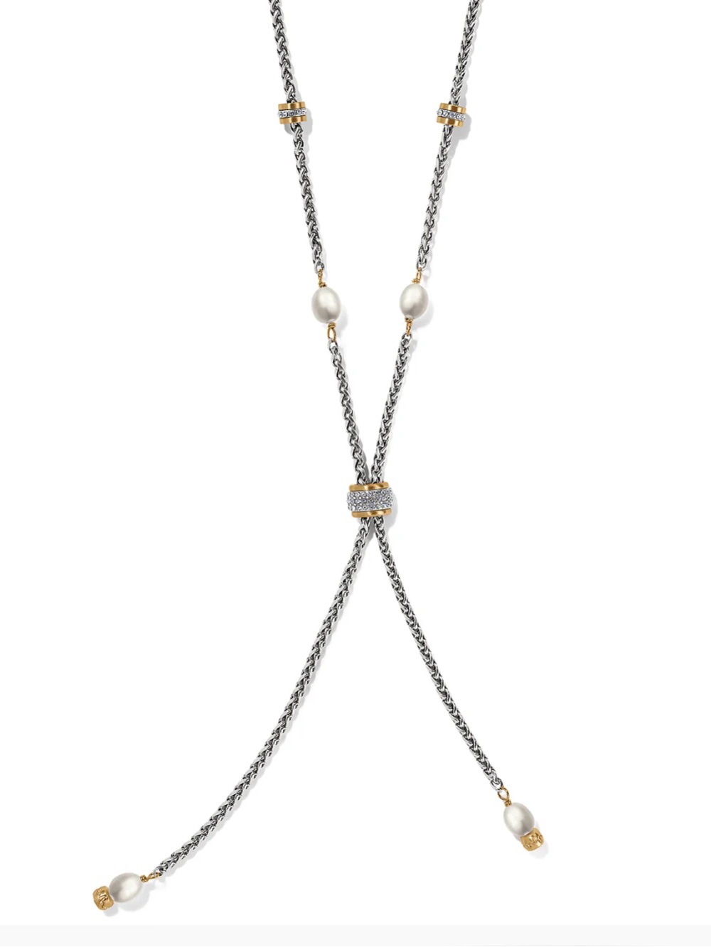 BRIGHTON Meridian Petite Pearl Two Tone Y Necklace JM7449 MSRP $138 - Picture 10 of 10
